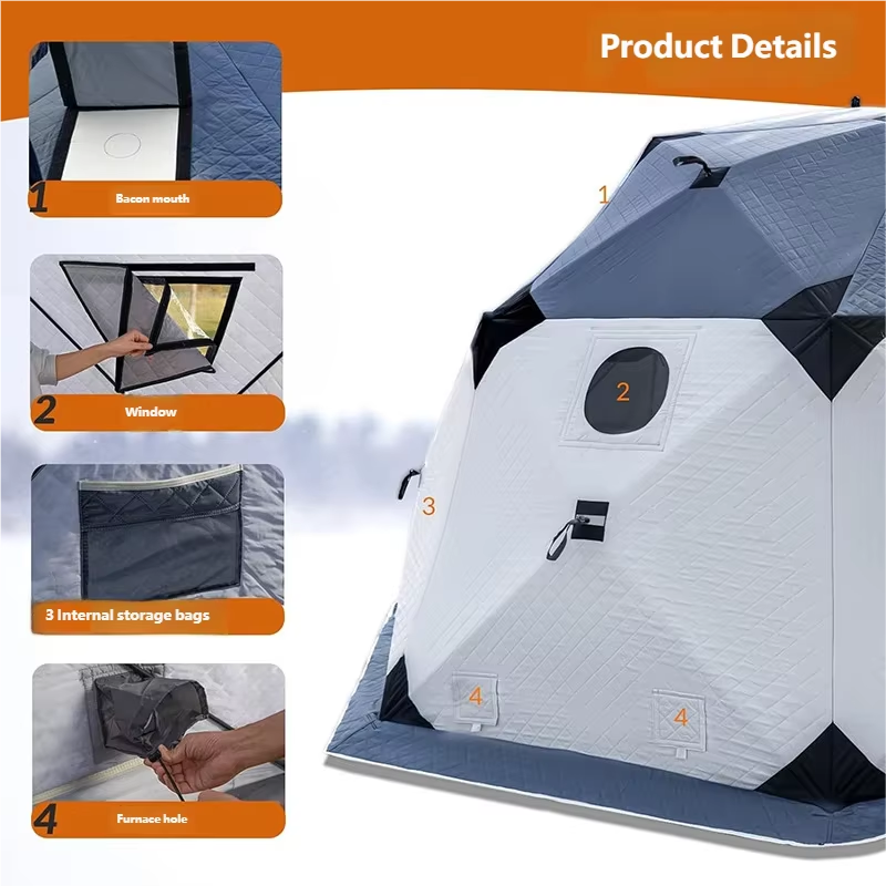 Custom 8-10 Person Double Ice Fishing Tent Manufacturer-1