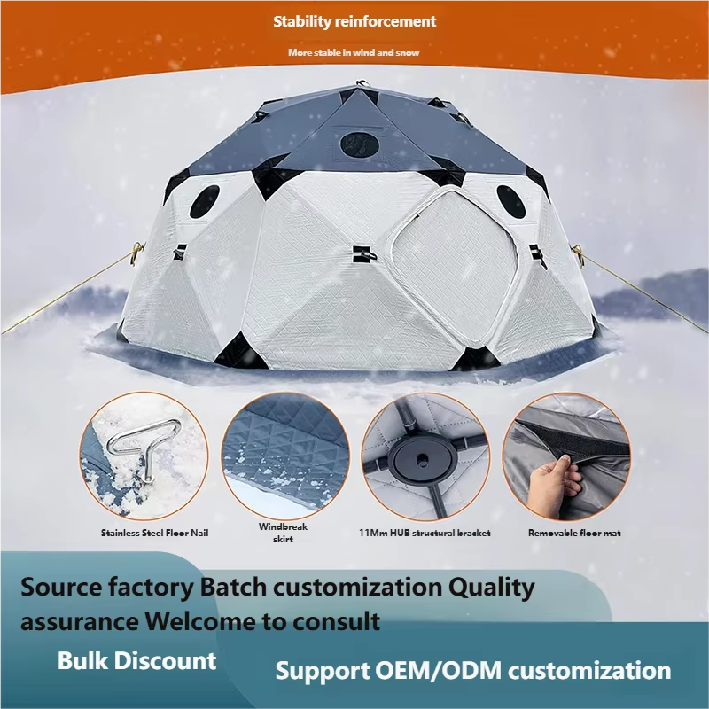 Custom 8-10 Person Double Ice Fishing Tent Manufacturer-2