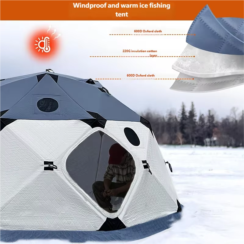 Custom 8-10 Person Double Ice Fishing Tent Manufacturer-4
