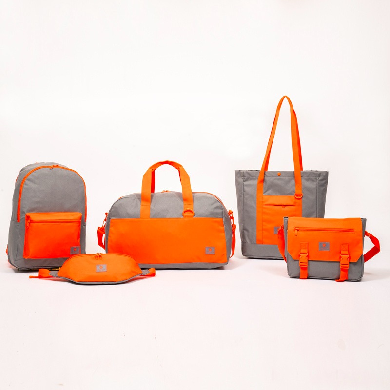 Gray and Orange Color Outdoor Backpack Manufacturer