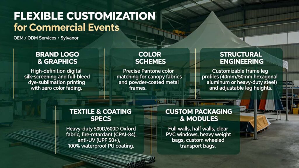 Commercial Canopy Tent Manufacturers Flexible Customization