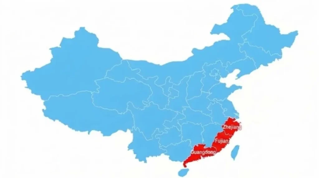 Custom Canopy Tent Manufacturers Geographical Distribution in China