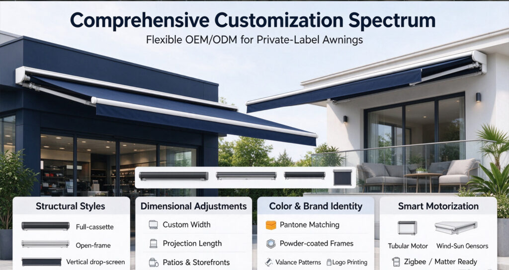 Custom Patio Awning Manufacturers Comprehensive Customization Spectrum